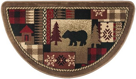 42" x 25" Half Round Hearth Rug