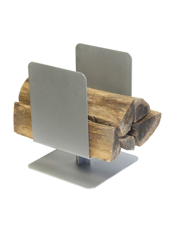 Modern fireplace log discount holder