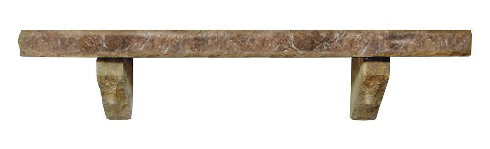 Cultured Stone Fireplace Mantel Shelf In Cashmere Finish 60"