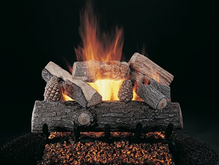 Lone Star Vented Gas Fireplace Logs For Two Sided Fireplace