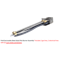 Fire By Design 18" Long 2019 Pilot Burner Assembly | Field Serviceable | 30 VDC - 2 Gas Lines (2 PIN)