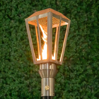 Lantern Style Stainless Steel Tiki Torch