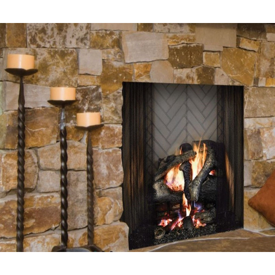 Biltmore 50 Radiant Wood Burning Fireplace w/Herringbone Brick Pattern